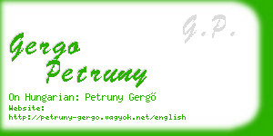 gergo petruny business card
